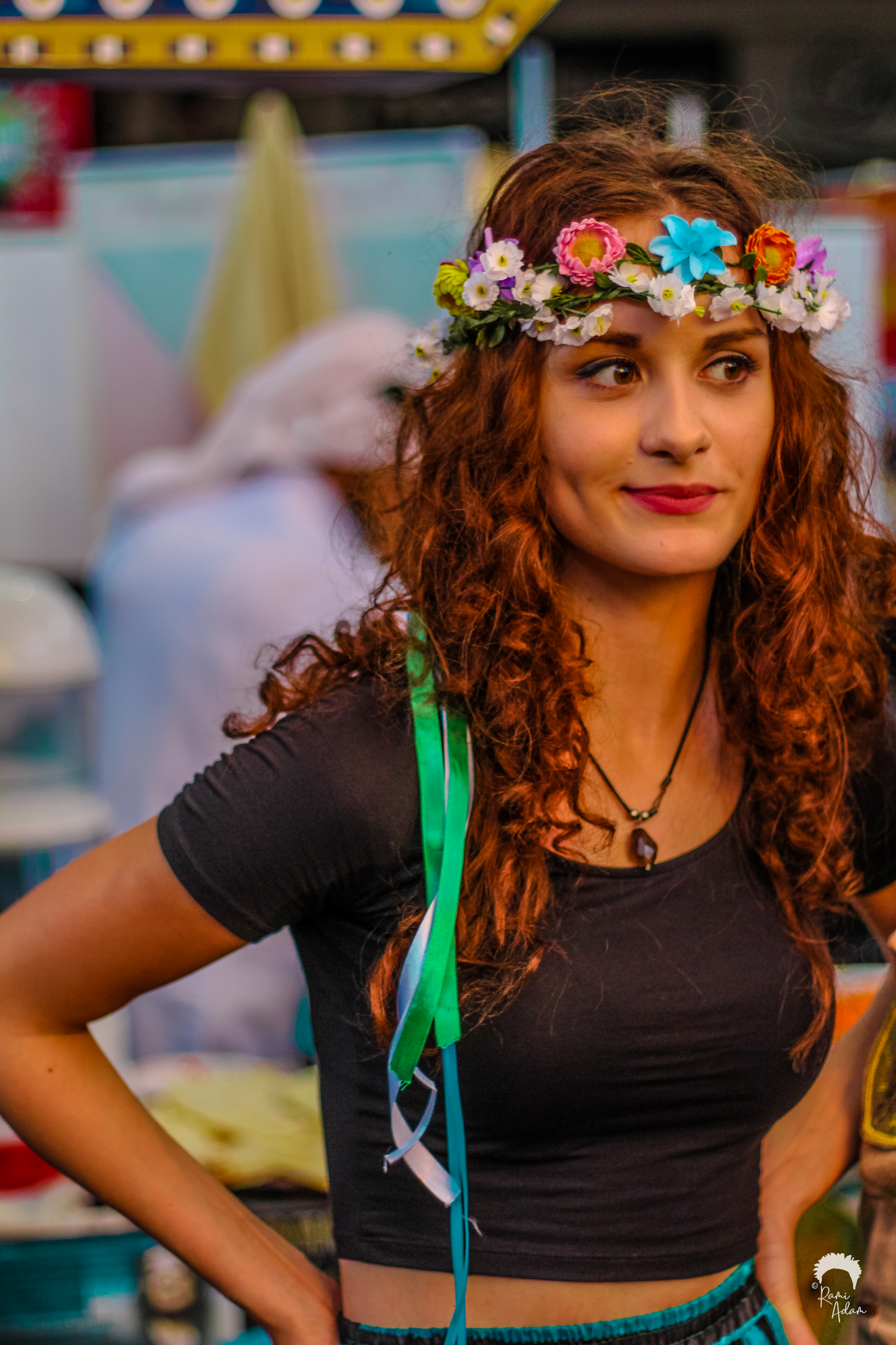 Close portrait with flower crown